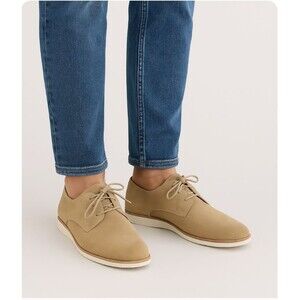 Nisolo Men's 8‎ Stone Sedona Suede Travel Derby Oxford Leather Shoes New in Box